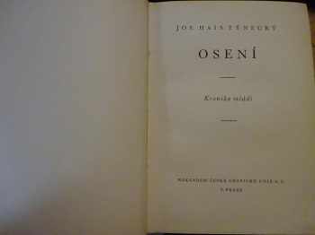 Osení : Kronika mládí : kronika mládí - [Díl první]
