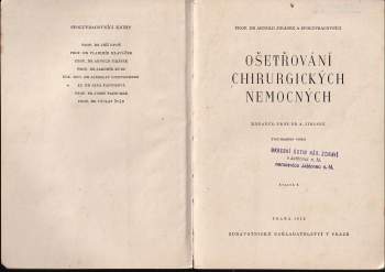 Arnold Jirásek: Ošetřování chirurgických nemocných