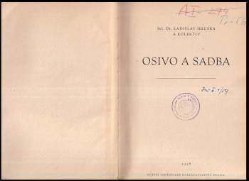 Ladislav Hruška: Osivo a sadba