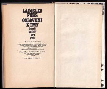 Ladislav Fuks: Oslovení z tmy
