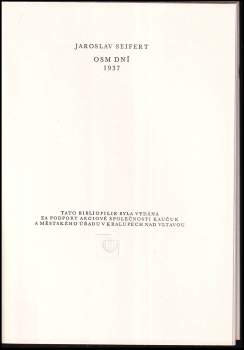 Jaroslav Seifert: Osm dní