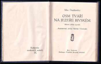 Max Dauthendey: Osm tváří na jezeře Bivském