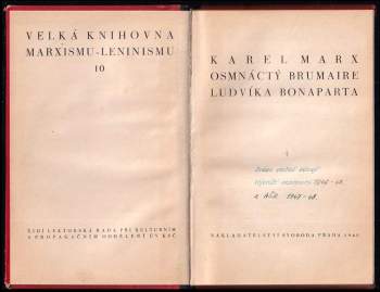 Karl Marx: Osmnáctý brumaire Ludvíka Bonaparta