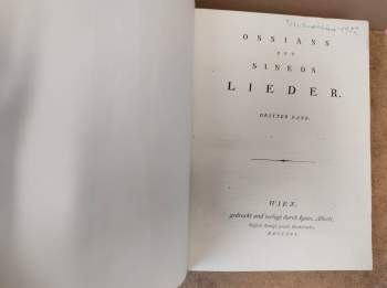 Michael Denis: Ossians und Sineds Lieder 3 sv.