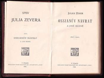 Julius Zeyer: Ossianův návrat a jiné básně