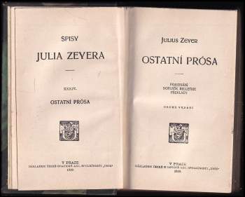 Julius Zeyer: Ostatní prosa