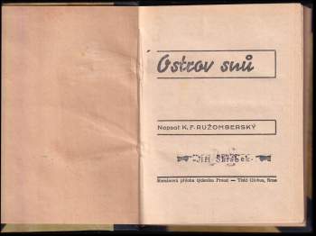 K. F Růžomberský: Ostrov snů