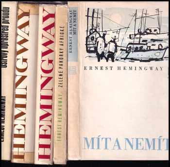 KOMPLET Ernest Hemingway 5X Ostrovy uprostřed proudu + Povídky + Smrt odpoledne + Zelené pahorky africké + Mít a nemít