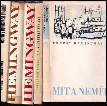 KOMPLET Ernest Hemingway 5X Ostrovy uprostřed proudu + Povídky + Smrt odpoledne + Zelené pahorky africké + Mít a nemít