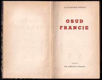 Alexander Werth: Osud Francie