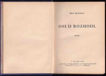 Marie Kyzlinková: Osud rozhodl