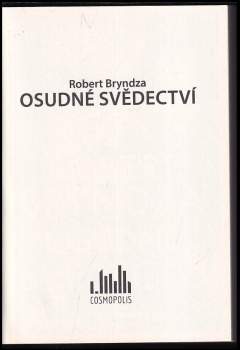 Robert Bryndza: Osudné svědectví