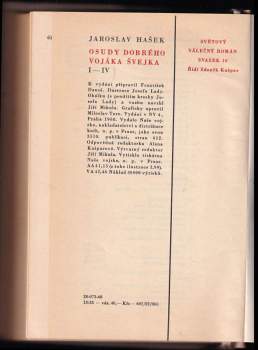 Jaroslav Hašek: Osudy dobrého vojáka Švejka