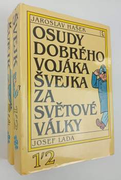 Jaroslav Hašek: Osudy dobrého vojáka Švejka za světové války 1-2 + 3-4 - KOMPLET