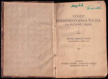 Jaroslav Hašek: Osudy dobrého vojáka Švejka za světové války