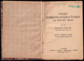Jaroslav Hašek: Osudy dobrého vojáka Švejka za světové války