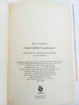 Jared M Diamond: Osudy lidských společností