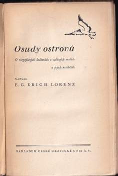 Ernst Georg Erich Lorenz: Osudy ostrovů
