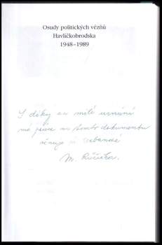 Miloslav Růžička: Osudy politických vězňů Havlíčkobrodska 1948-1989