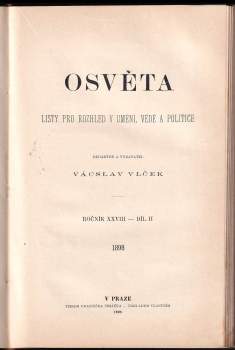 Václav Vlček: Osvěta. Ročník 28