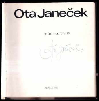 Petr Hartmann: Ota Janeček