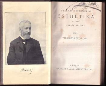 Zdeněk Nejedlý: Otakara Hostinského Esthetika