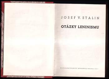 Iosif Vissarionovič Stalin: Otázky leninismu