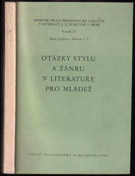 Otázky stylu a žánru v literatuře pro mládež