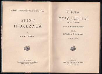Honoré de Balzac: Otec Goriot