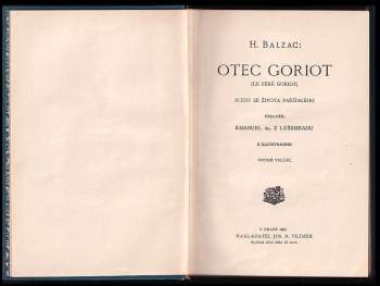 Honoré de Balzac: Otec Goriot