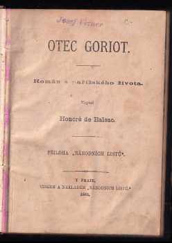 Honoré de Balzac: Otec Goriot