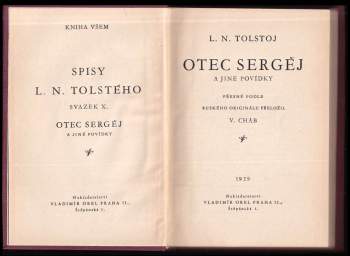 Lev Nikolajevič Tolstoj: Otec Sergěj a jiné povídky
