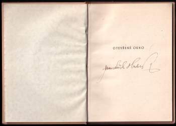 František Hrbek: Otevřené okno