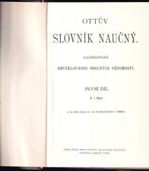 Ottův slovník naučný I. - A - Alpy