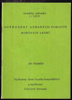 Ověřování uznaných porostů borovice lesní