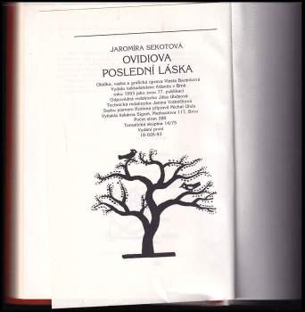 Jaromíra Sekotová: Ovidiova poslední láska