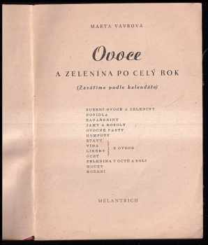Marta Vávrová: Ovoce a zelenina po celý rok