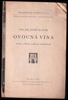 Ovocná vína, mošty a šťávy cukrem zahuštěné