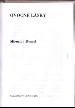 Miroslav Demel: Ovocné lásky
