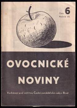 Ovocnické noviny číslo 6 ročník VII.