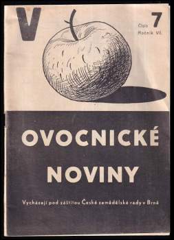 Ovocnické noviny číslo 7 ročník VII.