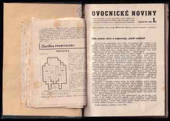 Karel Kamenický: Ovocnické noviny - ročník VIII. - čísla 1 - 6 - půlročník + Hnojení zahrad ovocných i okrasných a jich ochrana