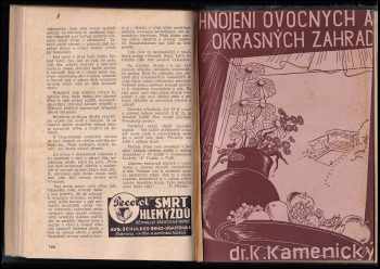 Karel Kamenický: Ovocnické noviny - ročník VIII. - čísla 1 - 6 - půlročník + Hnojení zahrad ovocných i okrasných a jich ochrana