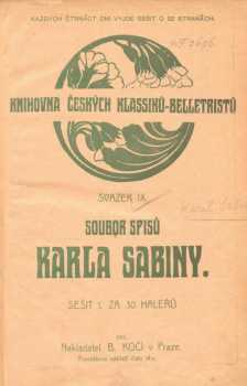 Karel Sabina: Oživené hroby