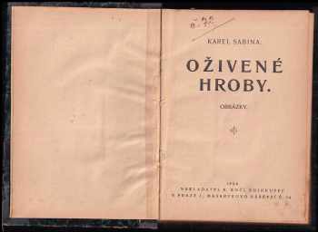 Karel Sabina: Oživené hroby