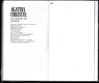 Agatha Christie: Oznamuje se vražda