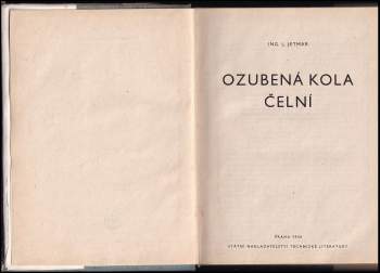 Lubomír Jetmar: Ozubená kola čelní