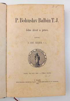 Antonín Rezek: P. Bohuslav Balbín T.J