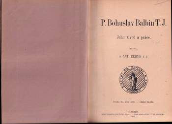 Antonín Rezek: P. Bohuslav Balbín T.J