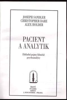 Joseph Sandler: Pacient a analytik